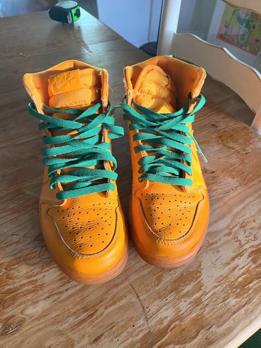 Nike Air Jordan Orange Peel Gatorade Shoes Rare Vintage Womens Sz 9 Mens Sz 7 - Picture 3 of 8